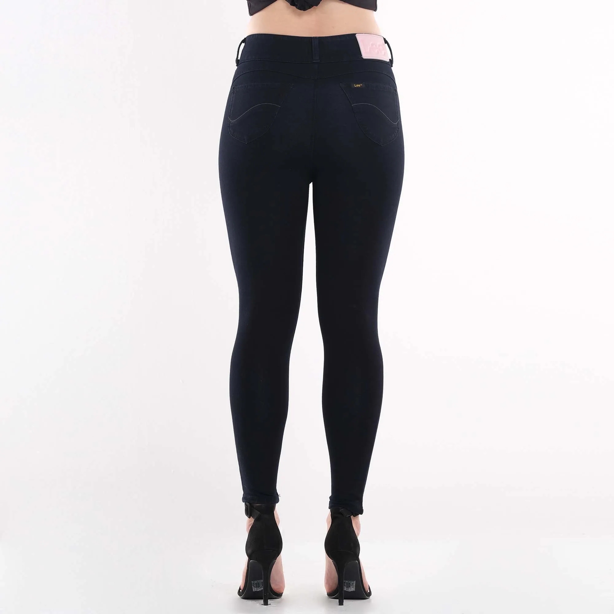 SHAPE MAGIC HIGH RISE HEATHER JEANS IN BLACK RINSE