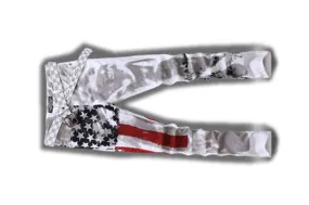 SKU R66 0045 Route 66 Mens U.S Flag Demin Printed Skinny Jeans