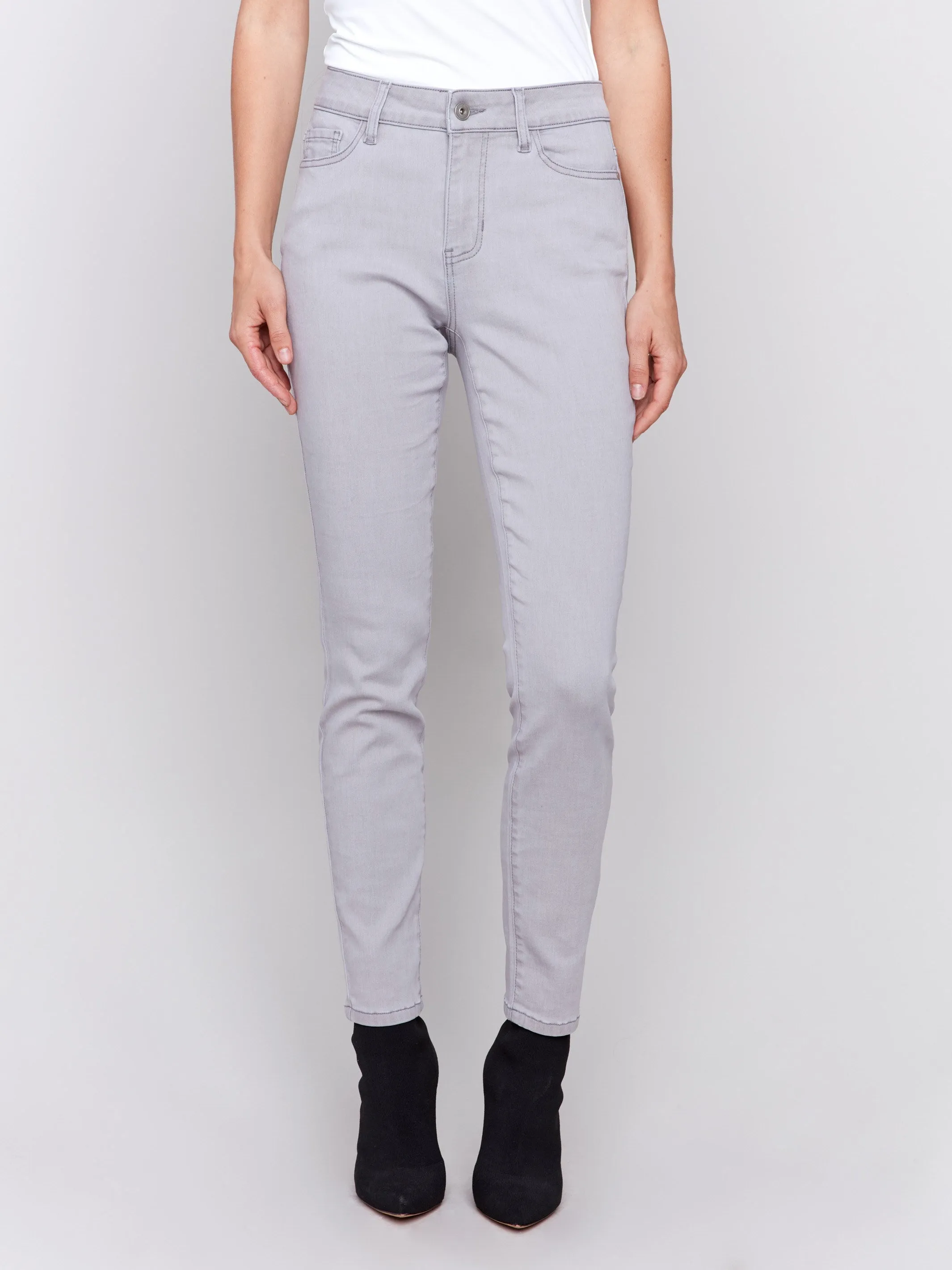 Soft Skinny Jeans - Soft Grey