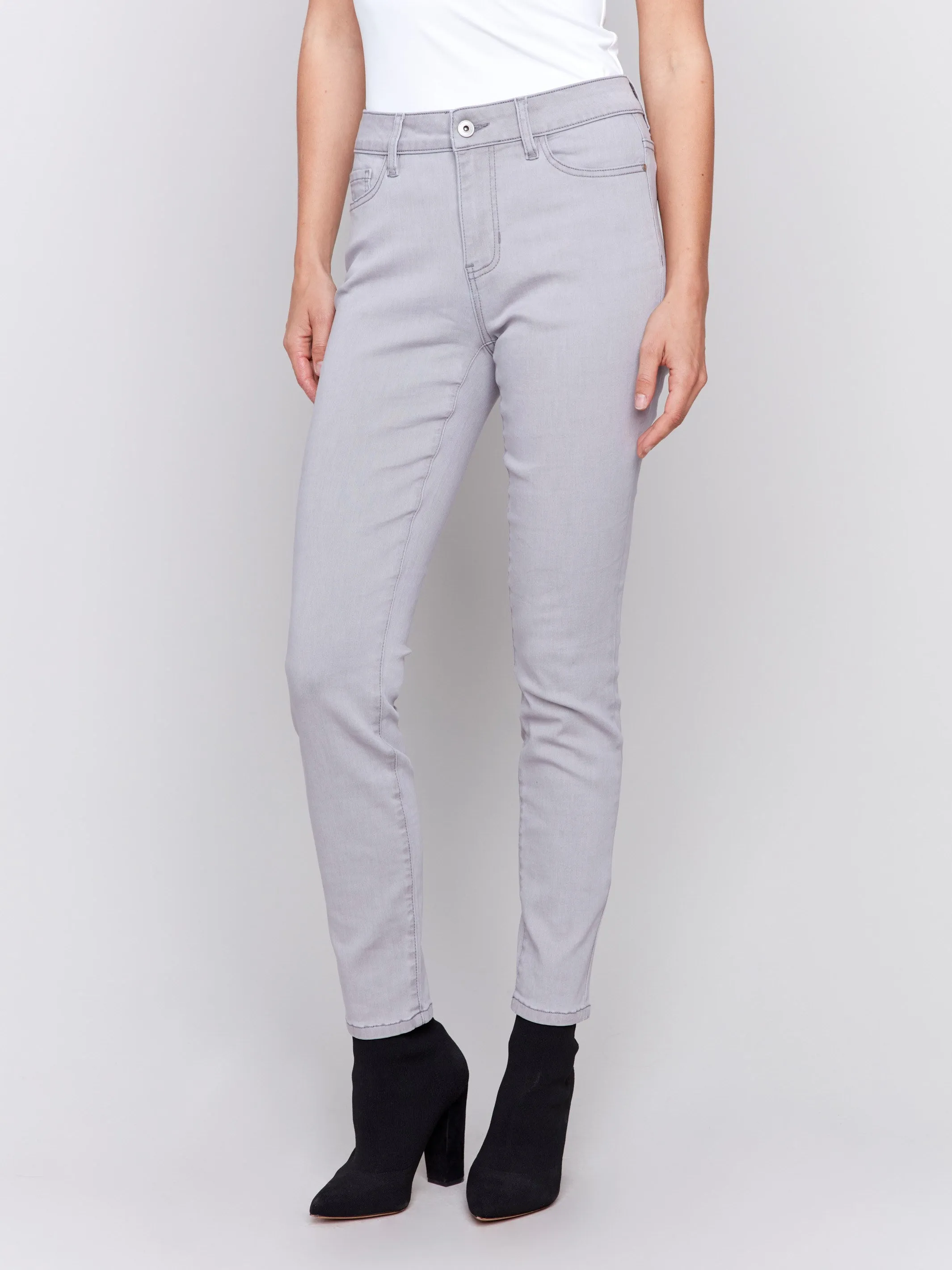 Soft Skinny Jeans - Soft Grey