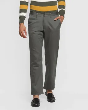 Straight B-90 Casual Olive Solid Khakis - Clate