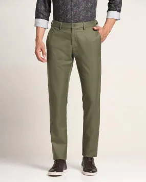 Temp Tech Slim Comfort B-95 Casual Olive Textured Khakis - Clare