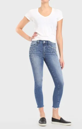 TESS SUPER SKINNY IN INDIGO PEARL STR