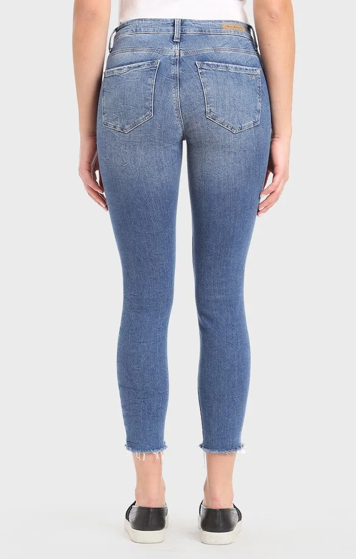 TESS SUPER SKINNY IN INDIGO PEARL STR