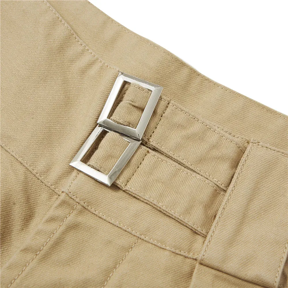 Vintage Gurkha Shorts Men's Safari Style Retro Knee-length Shorts