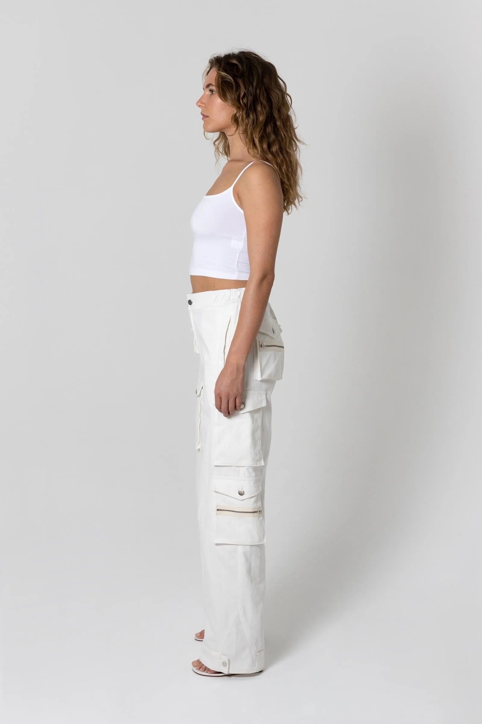 White Cargo Pants