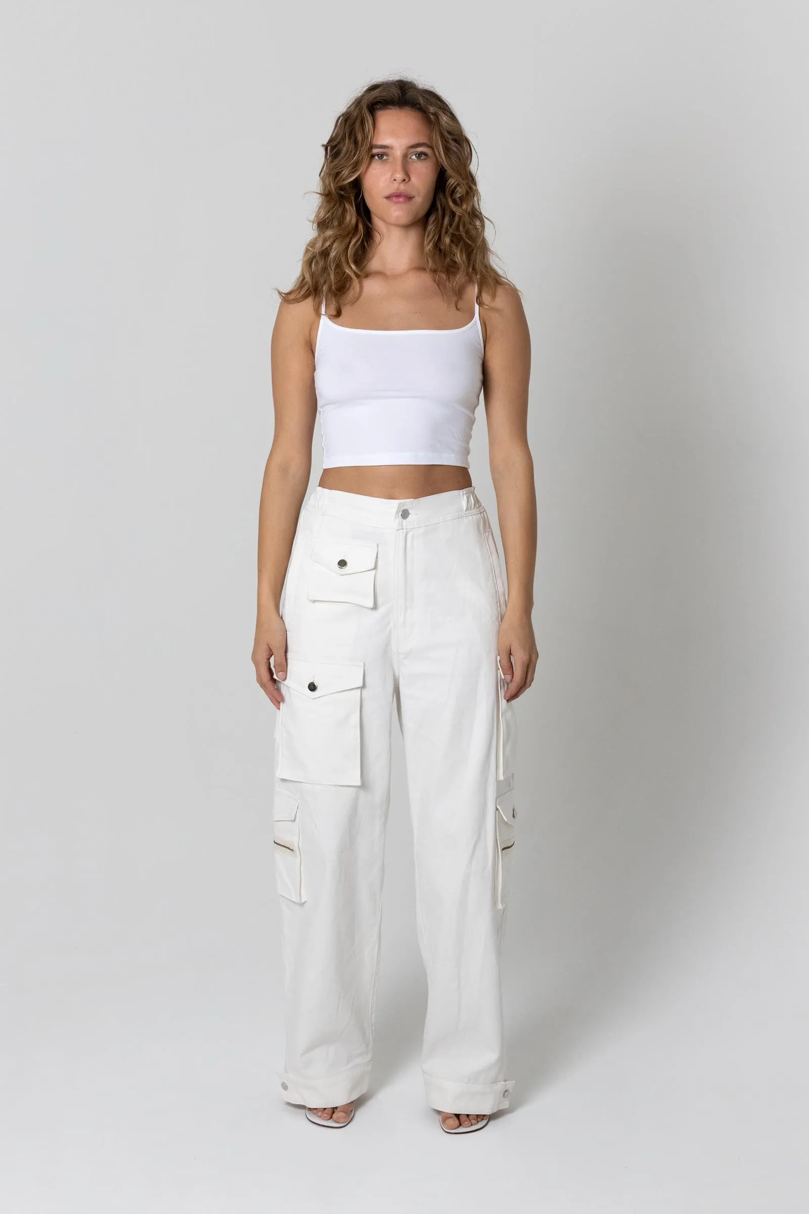 White Cargo Pants