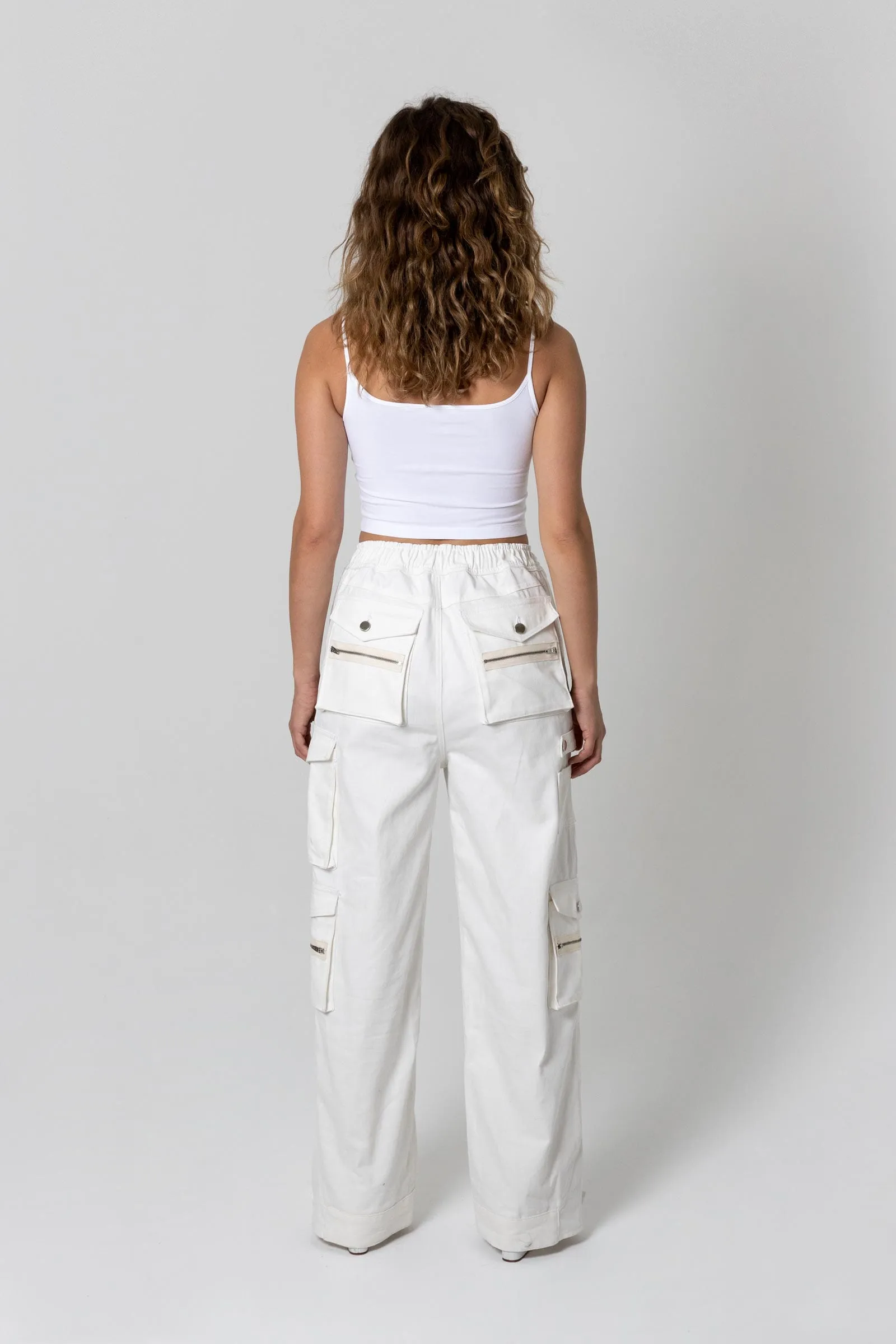 White Cargo Pants