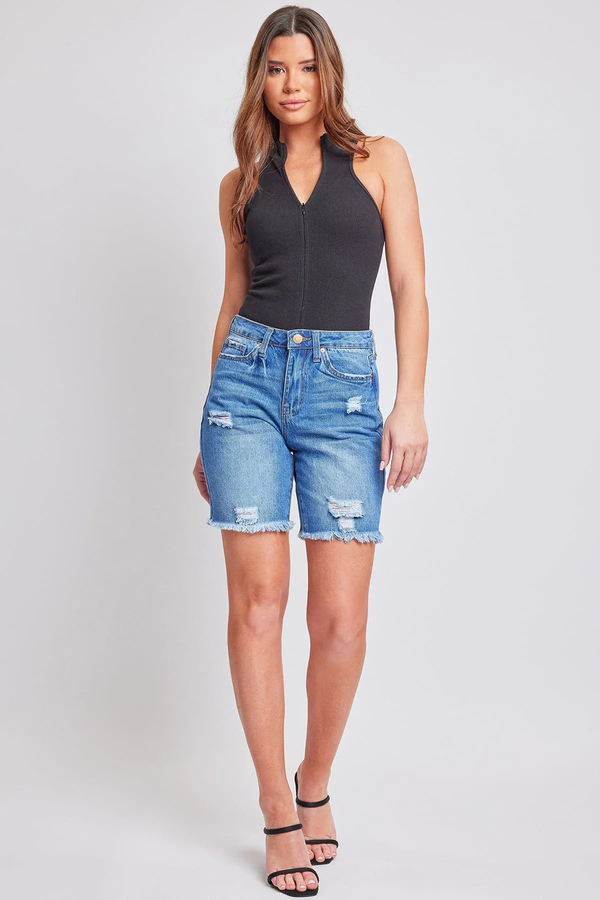 Women's Hybrid Dream Frayed Hem Shorts