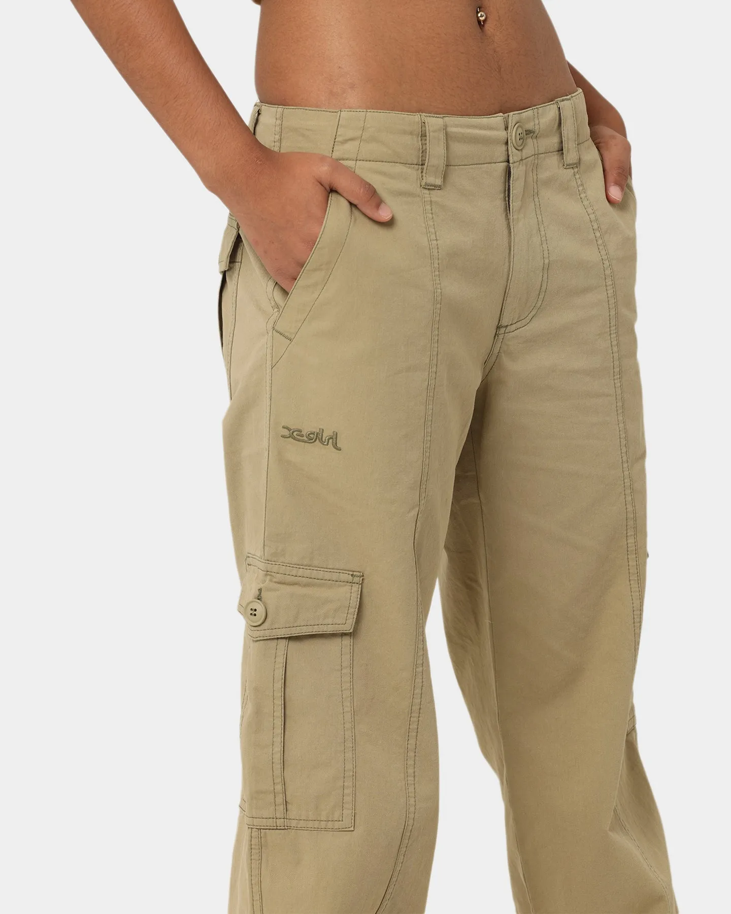 X-Girl Work Cargo Pants Khaki