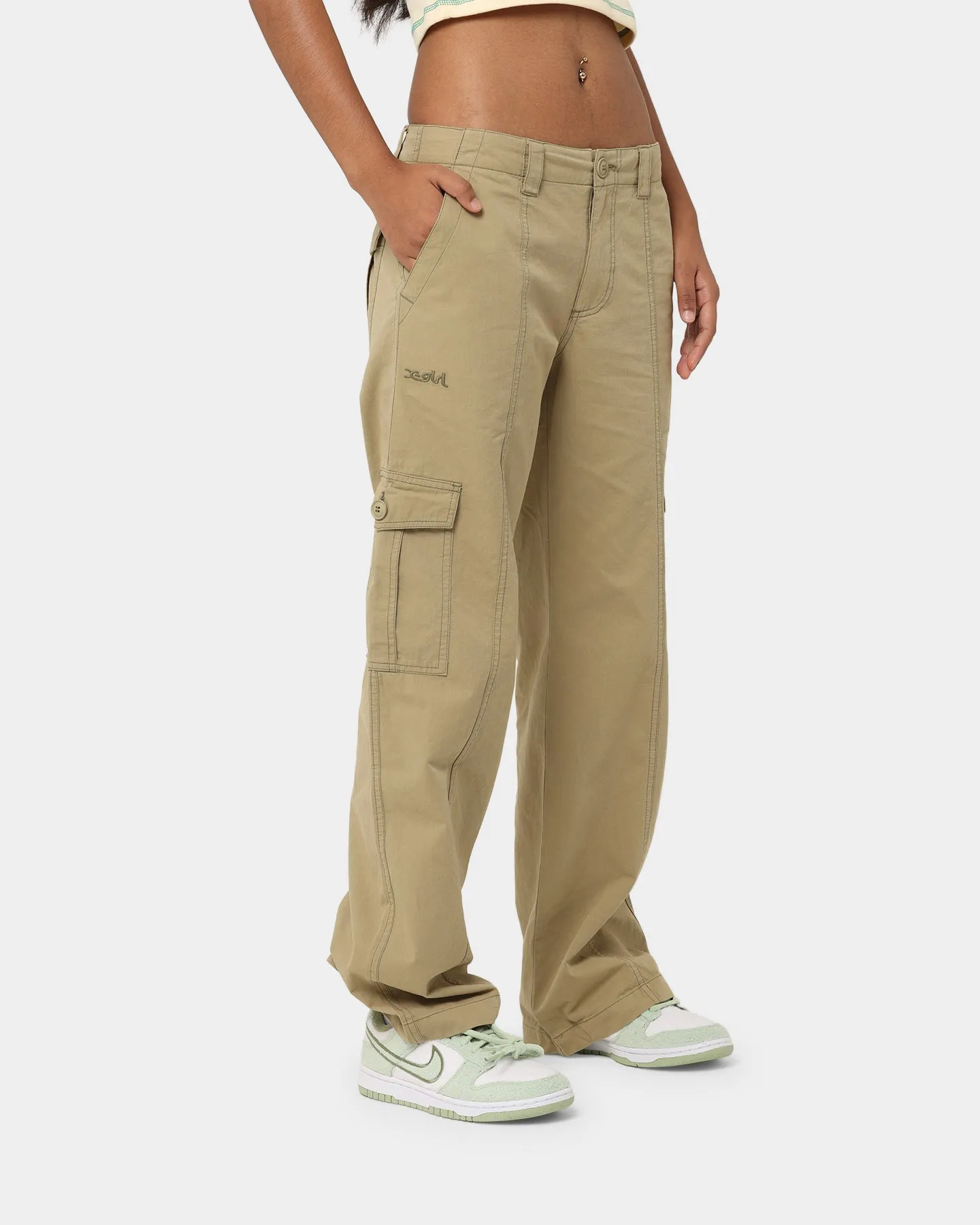 X-Girl Work Cargo Pants Khaki