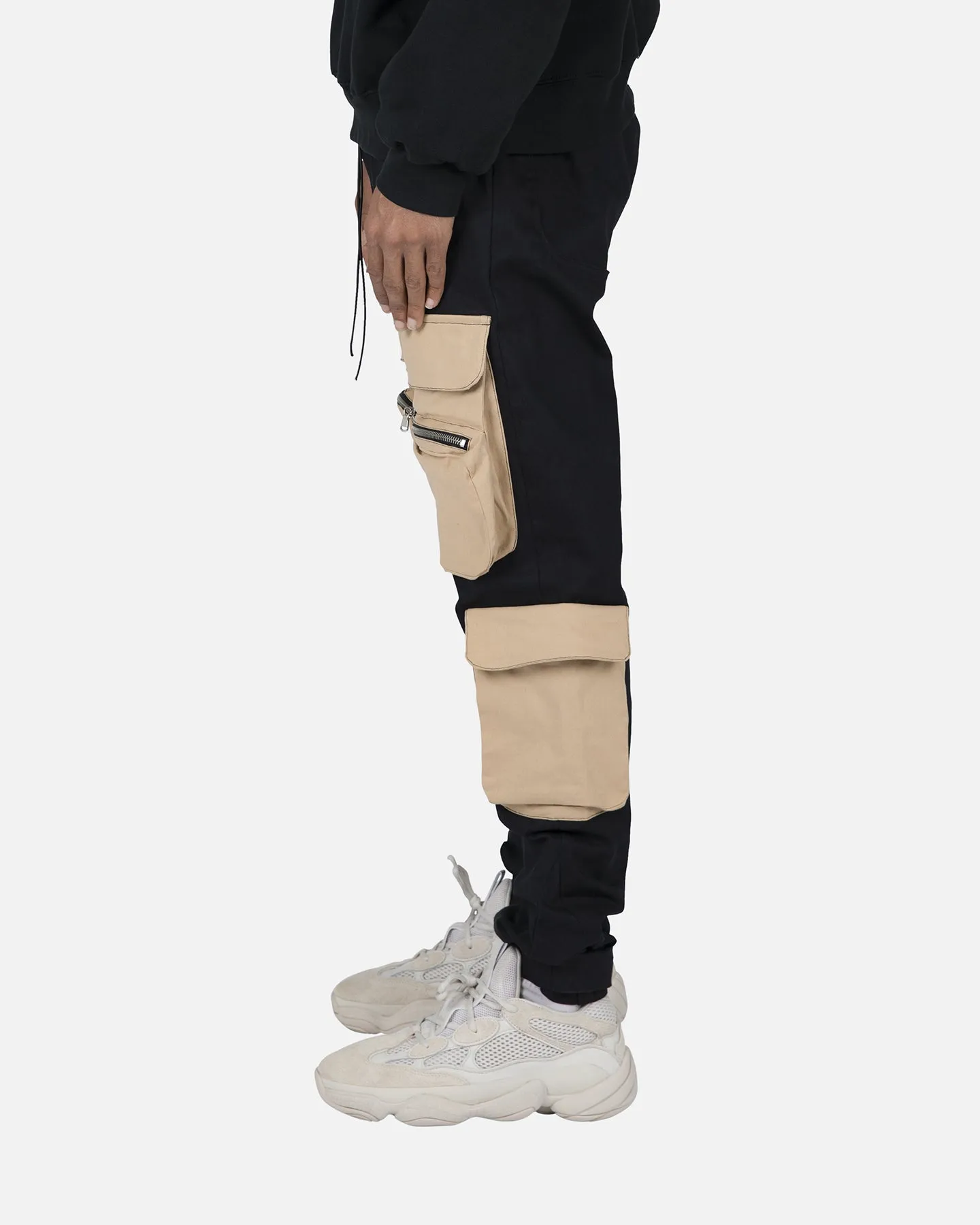 XXIII Cajeme Contrast Cargo Pants Black/Stone