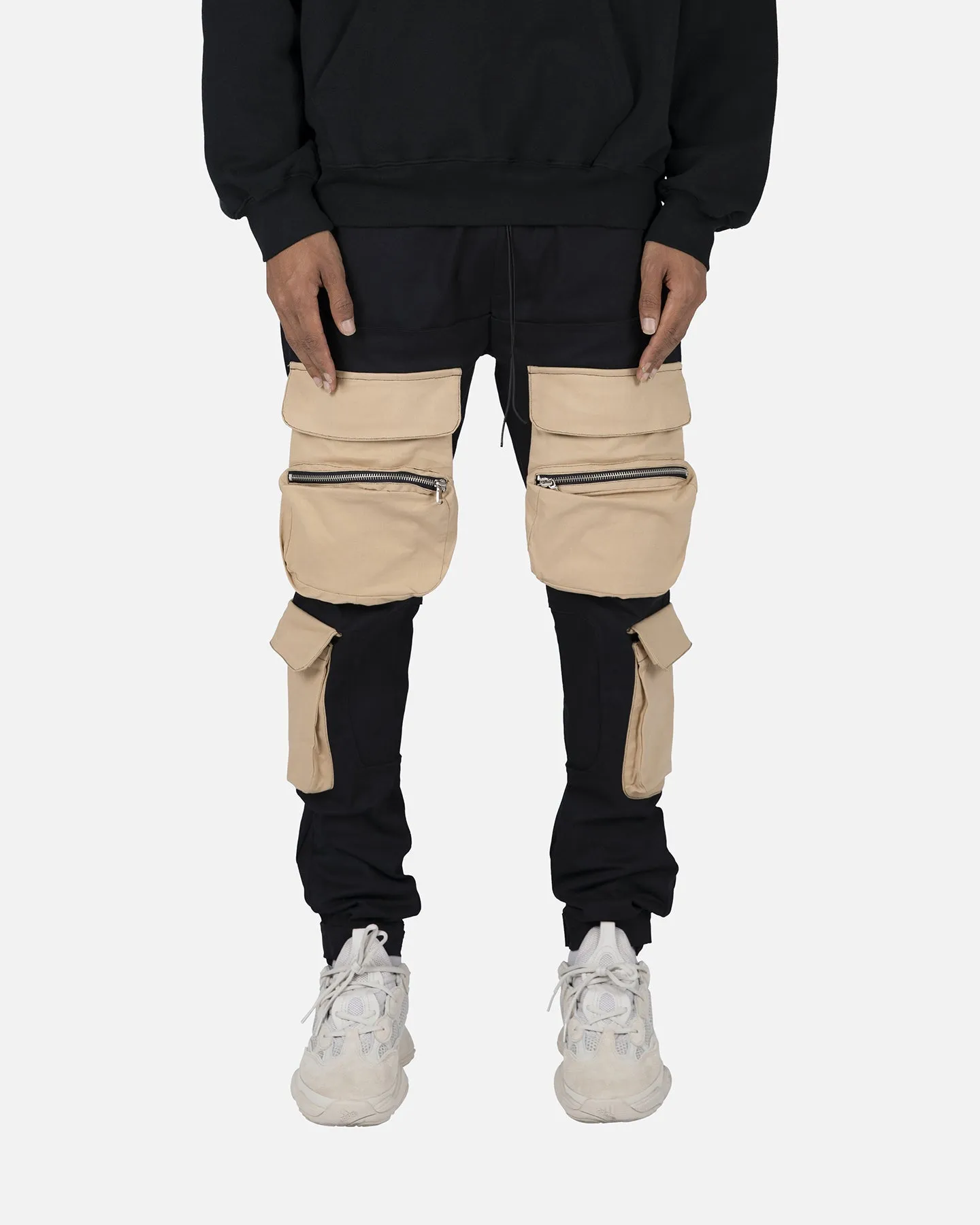 XXIII Cajeme Contrast Cargo Pants Black/Stone