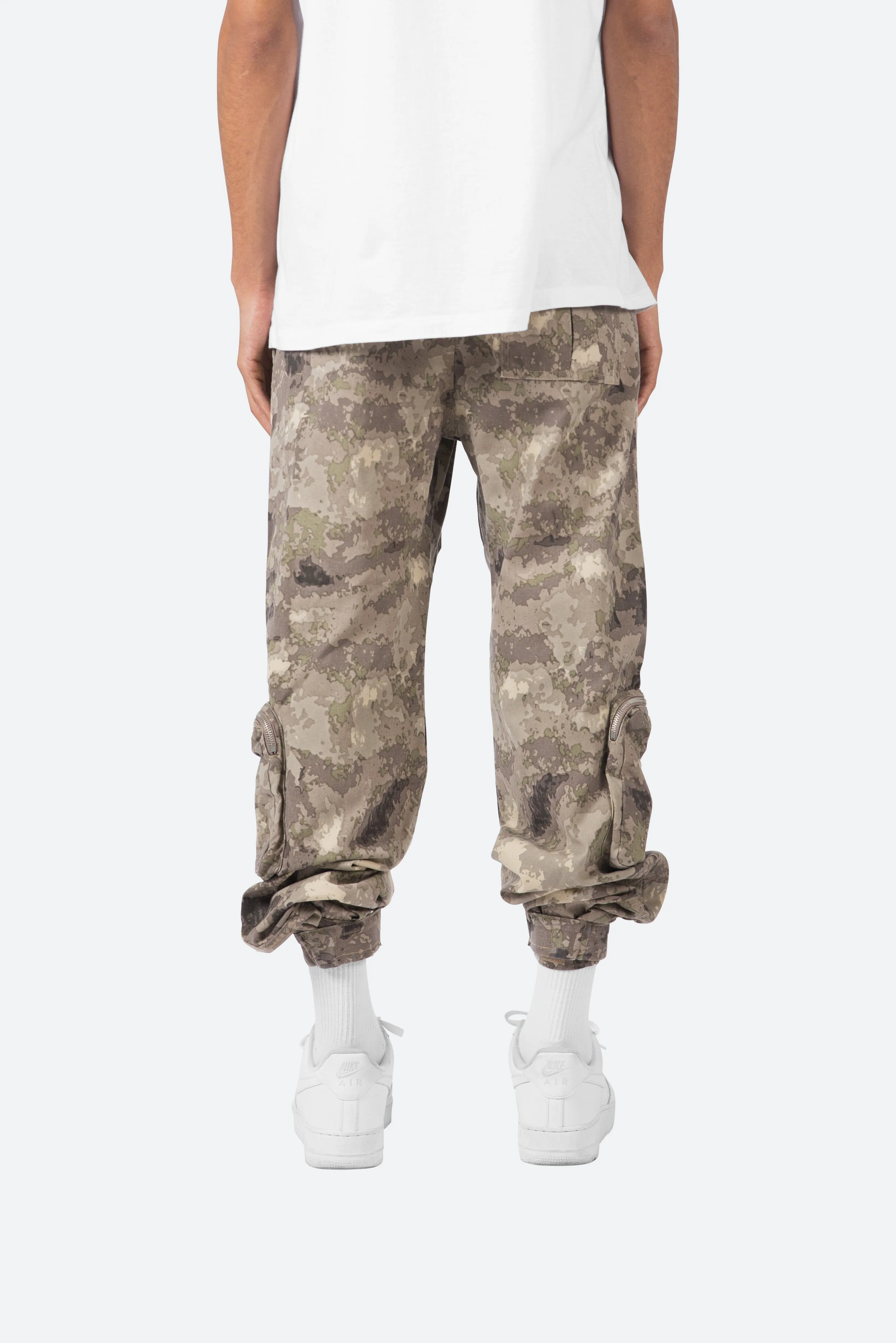 Zipper Cargo Pants - Camo