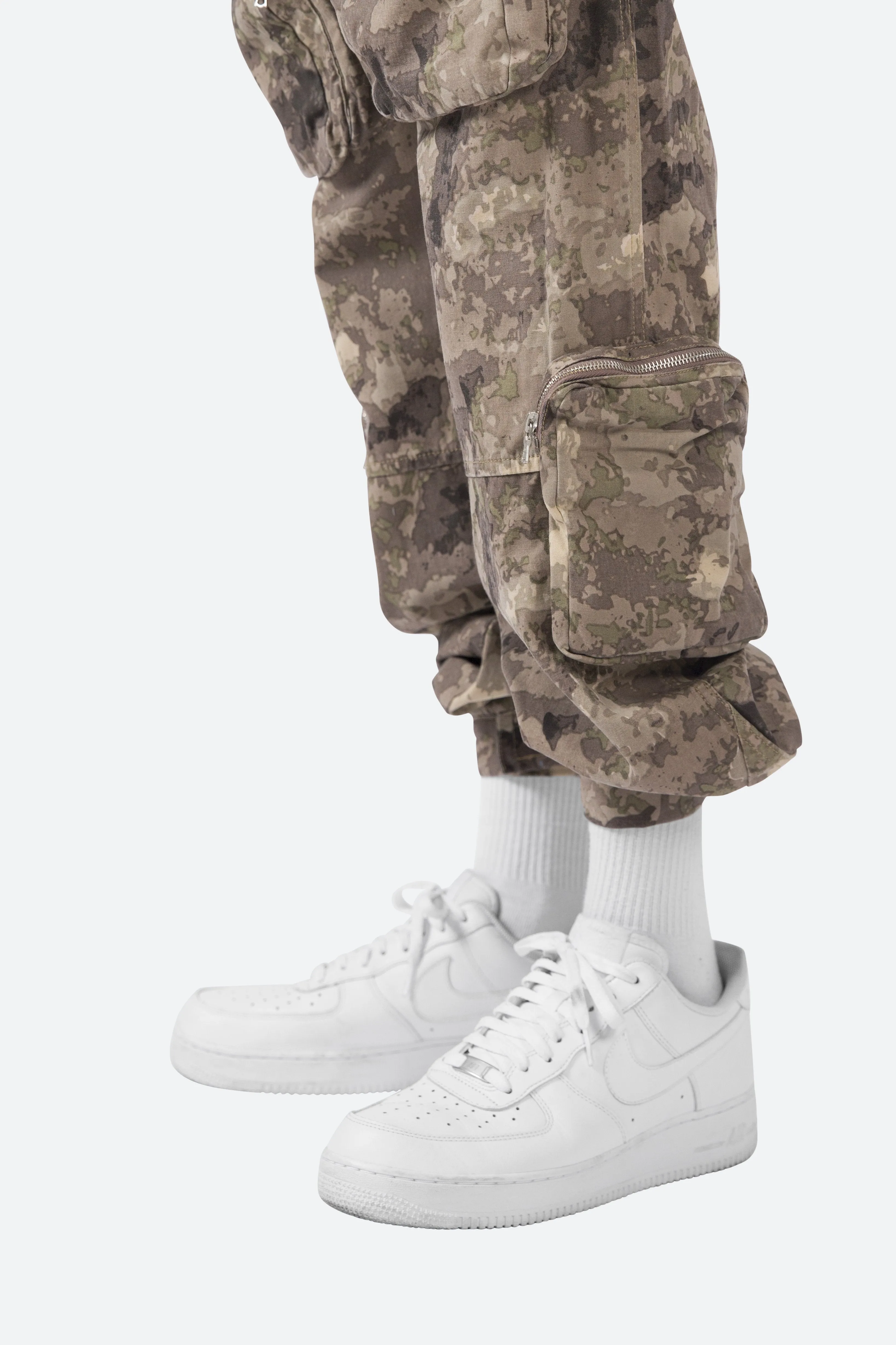 Zipper Cargo Pants - Camo